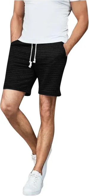 Men's Athletic Shorts with Pockets Quick Dry Casual Running Workout Elastic Lightweight Beach Gym Basketball Trunks