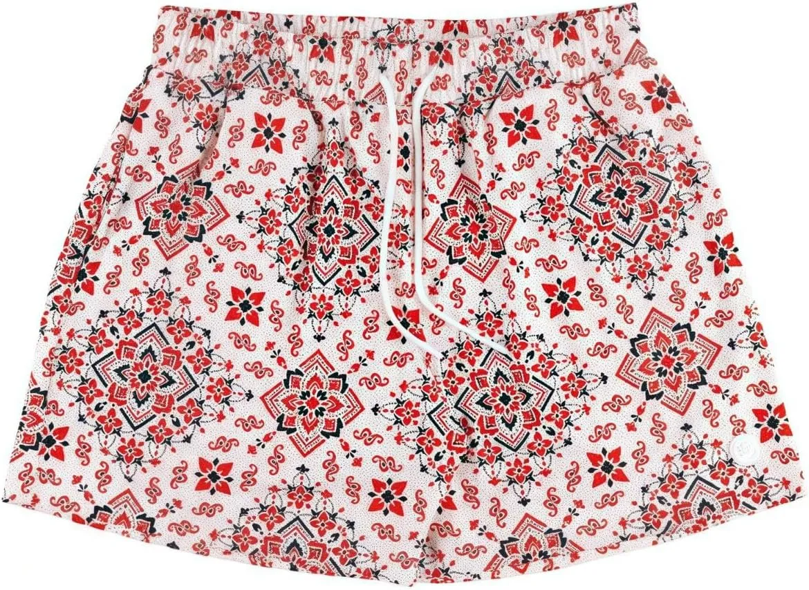 Men's Floral Basketball Shorts 4" Inseam - Lightweight Quick Dry Gym Shorts with Drawstring for Running, Workout & Casual