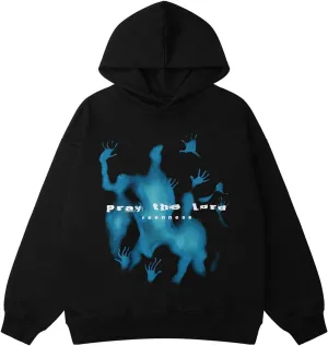 Mens Graphic Oversized Hip Hop Streetwear Casual Hoodie y2k Gothic Hooded Sweater