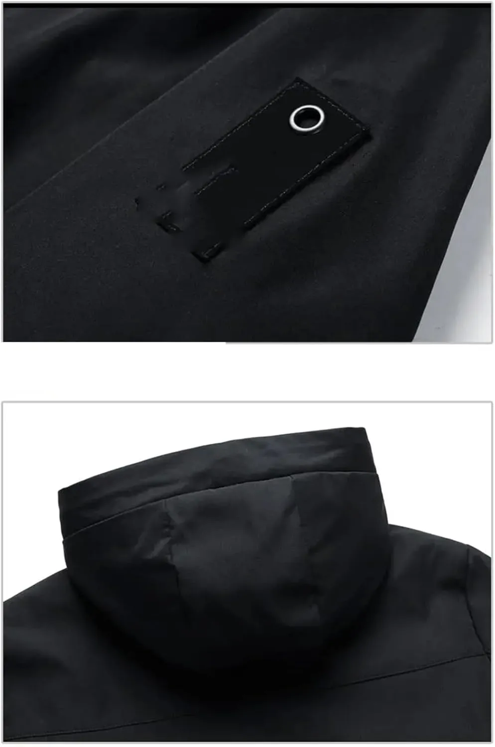 Men's Hooded Jacket Long Sleeve Solid Color Coat Zipper Casual Sports Solid Color Overcoat