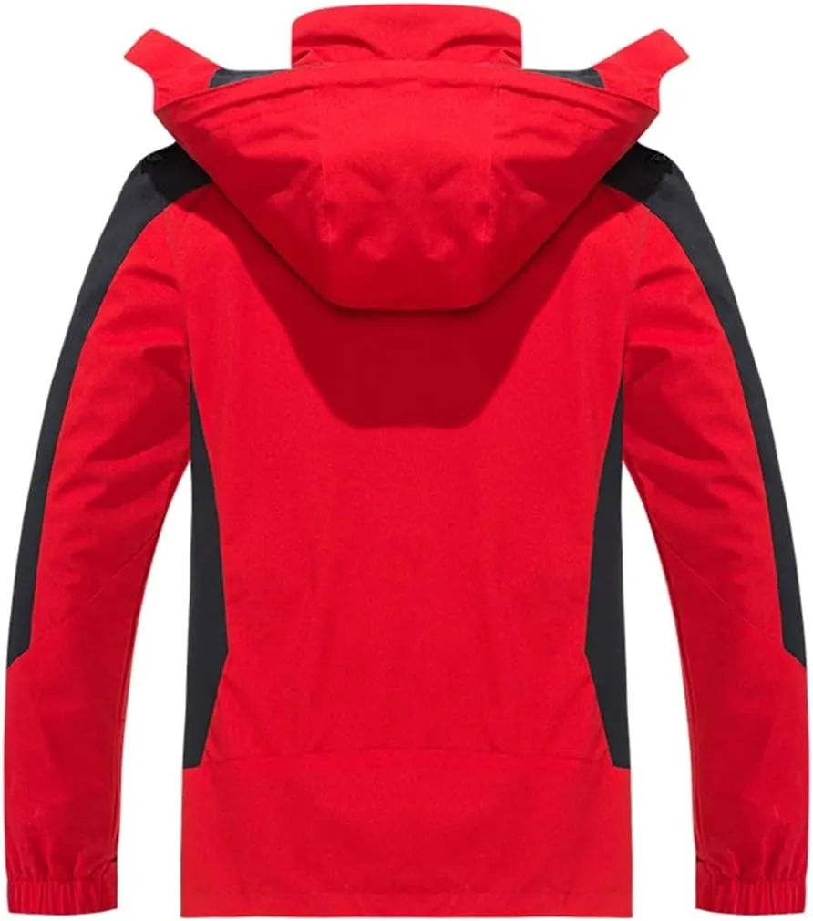 Men's Hooded Jacket Long Sleeve Solid Color Zipper Work Casual Lightweight Coat Overcoat