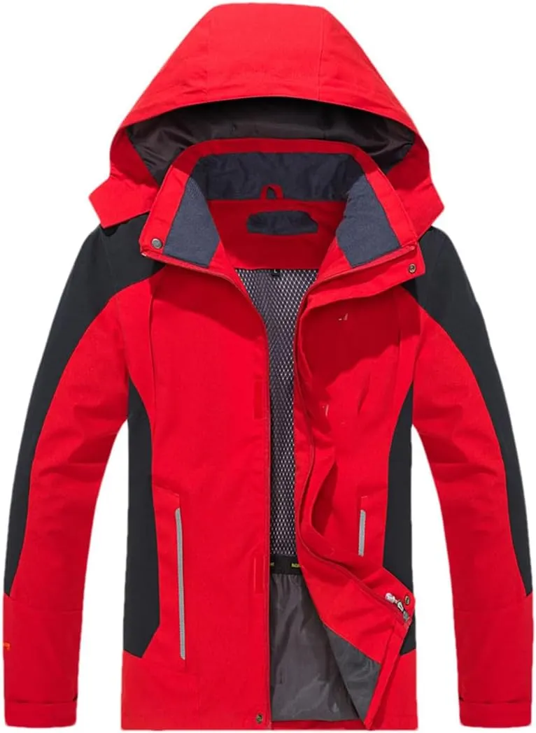 Men's Hooded Jacket Long Sleeve Solid Color Zipper Work Casual Lightweight Coat Overcoat
