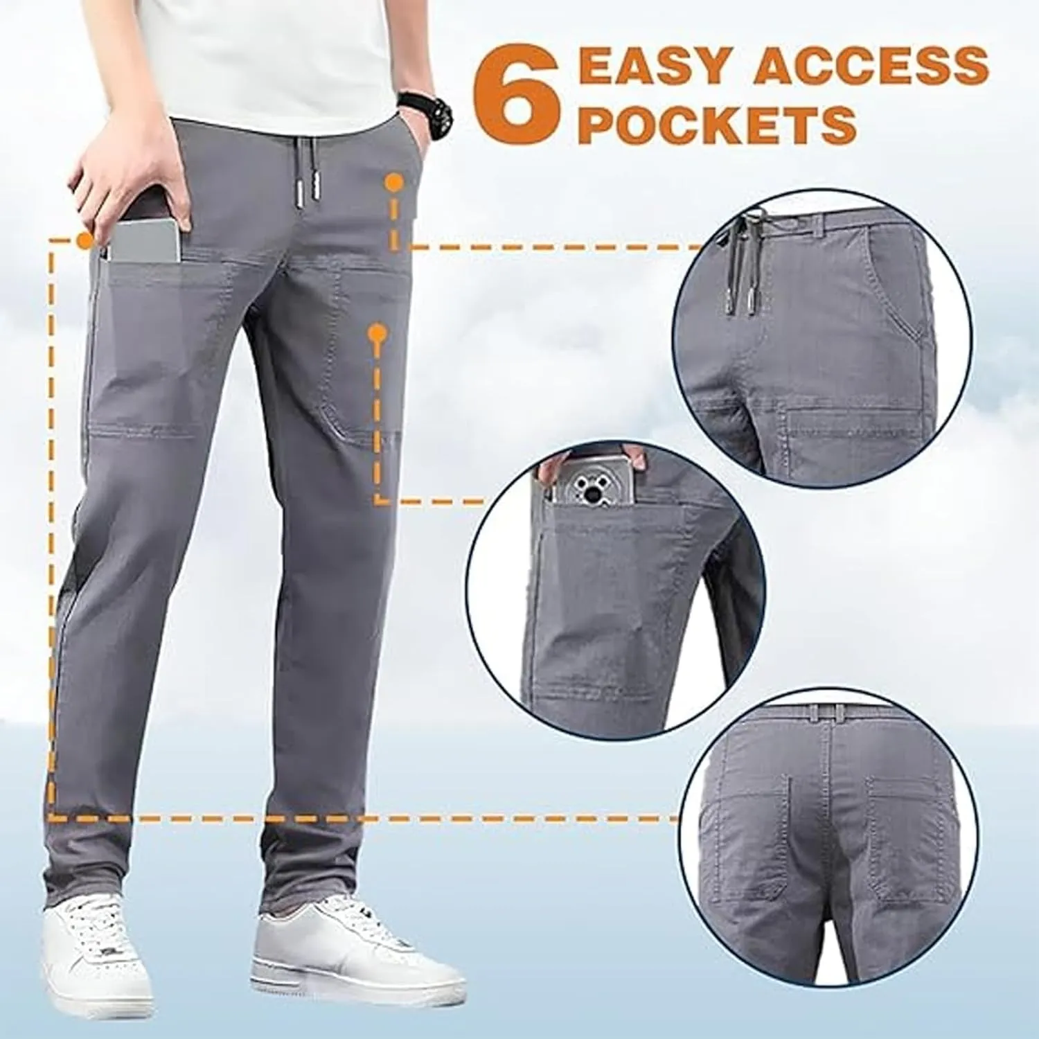 Multipants Luxury Pants, Multipants  High Stretch Multi-Pocket Durable Cargo Pants, Men's Cargo Sweatpants with Pockets