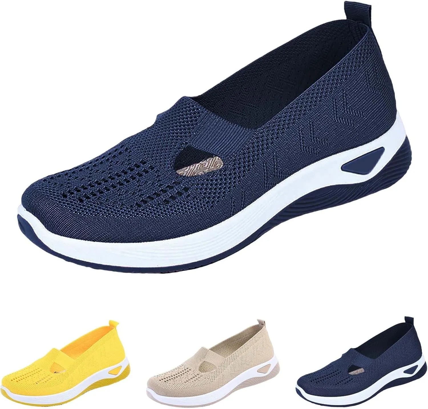 Orthopedic Shoes for Women Woven Orthopedic Running Shoes for Men Lightweight Casual Shoes Slip On Chunky Sneakers Red Tennis Shoe Loafers Shoe