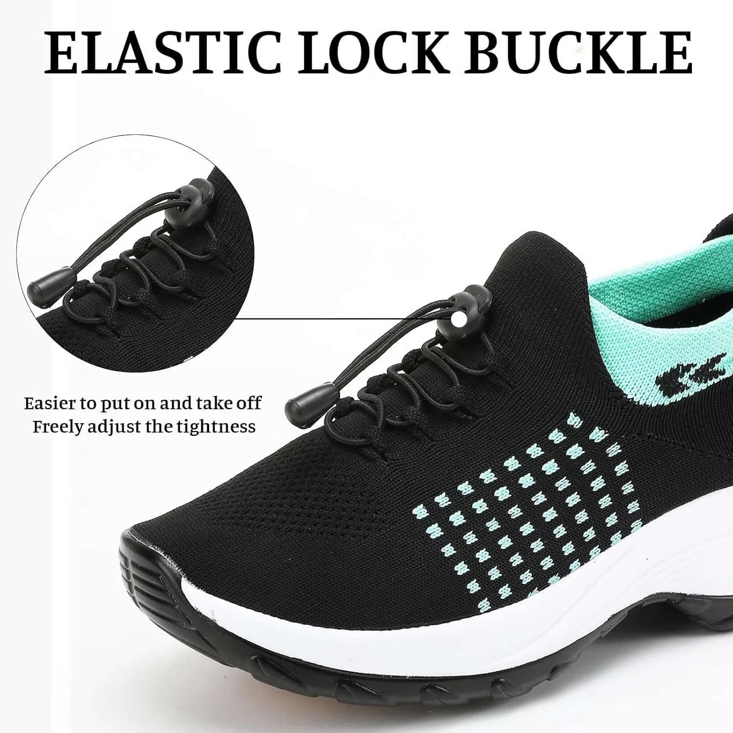 Orthopedic Sneakers Breathable Women Slip on Trainers Comfortable Shoes for Women Stretch Cushion Athletic Shoe Unisex Casual Thick Bottom Walking Shoe