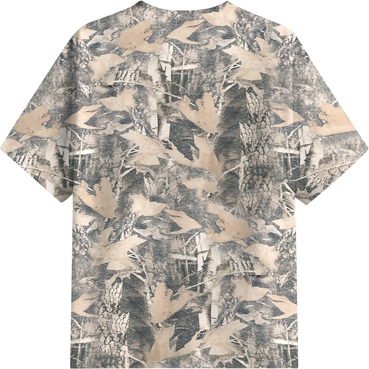 Oversized Camo Shirts for Women Men Maple Leaf Print Short Sleeve Crewneck T-Shirt Casual Loose Y2k Graphic Tee Tops