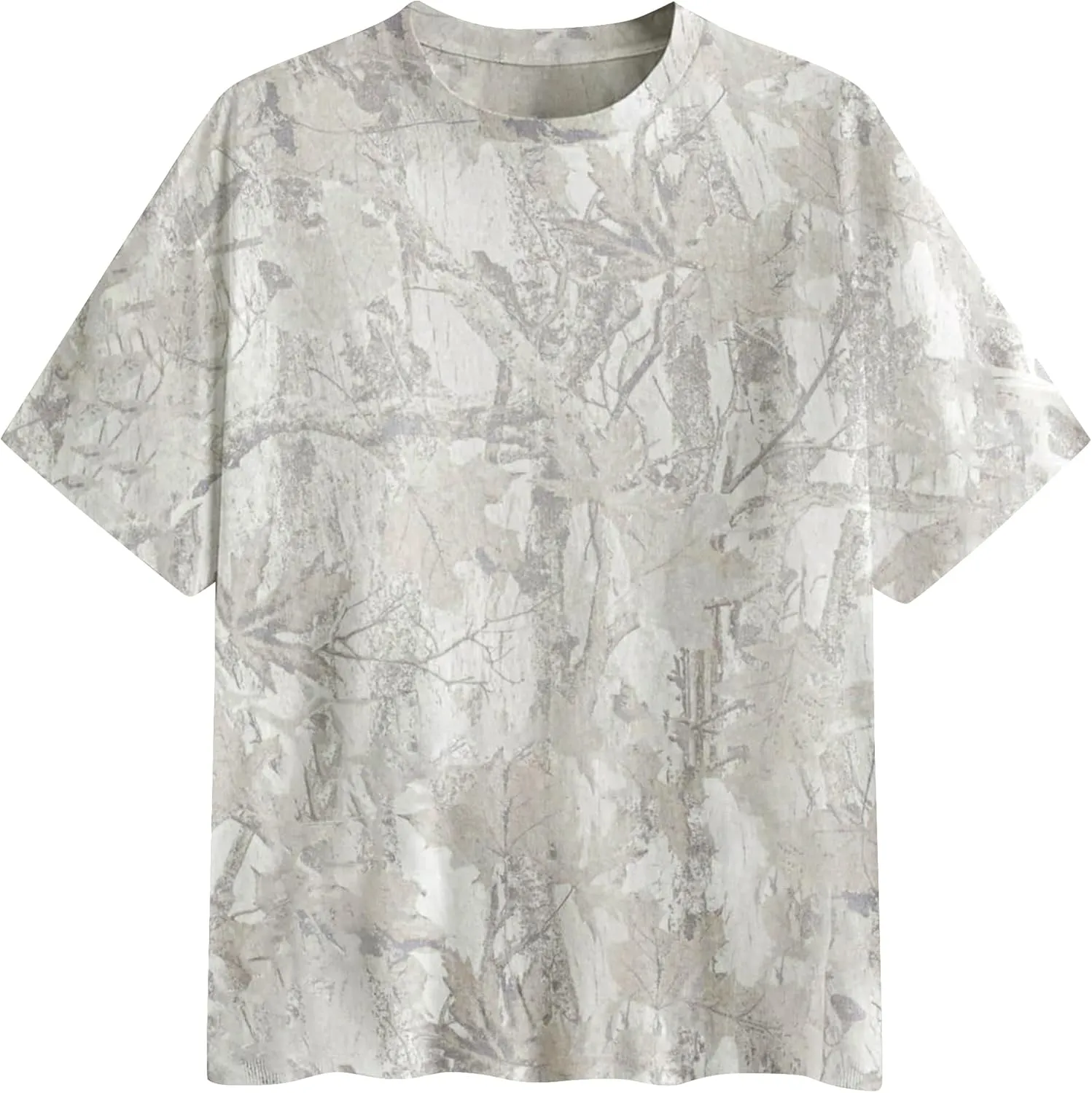 Oversized Camo Shirts for Women Men Maple Leaf Print Short Sleeve Crewneck T-Shirt Casual Loose Y2k Graphic Tee Tops