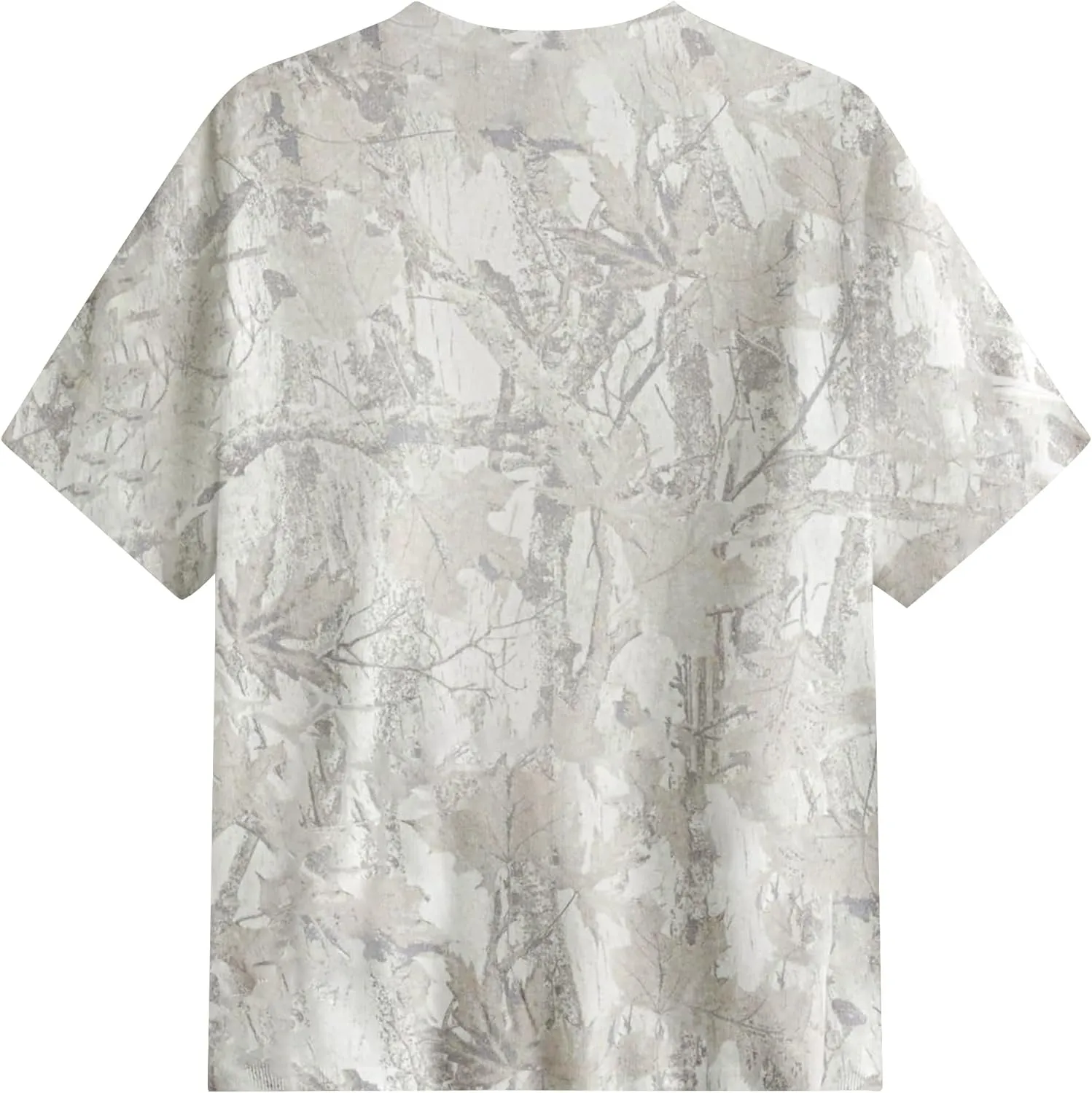 Oversized Camo Shirts for Women Men Maple Leaf Print Short Sleeve Crewneck T-Shirt Casual Loose Y2k Graphic Tee Tops
