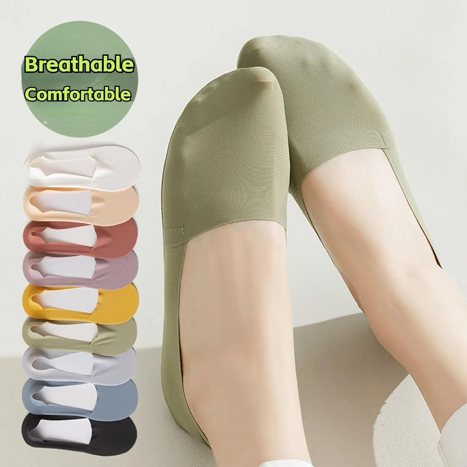 Petition Thin No Show Socks Womens, Petition Socks,Non Slip No Show Socks,Lightweight 6 Pairs
