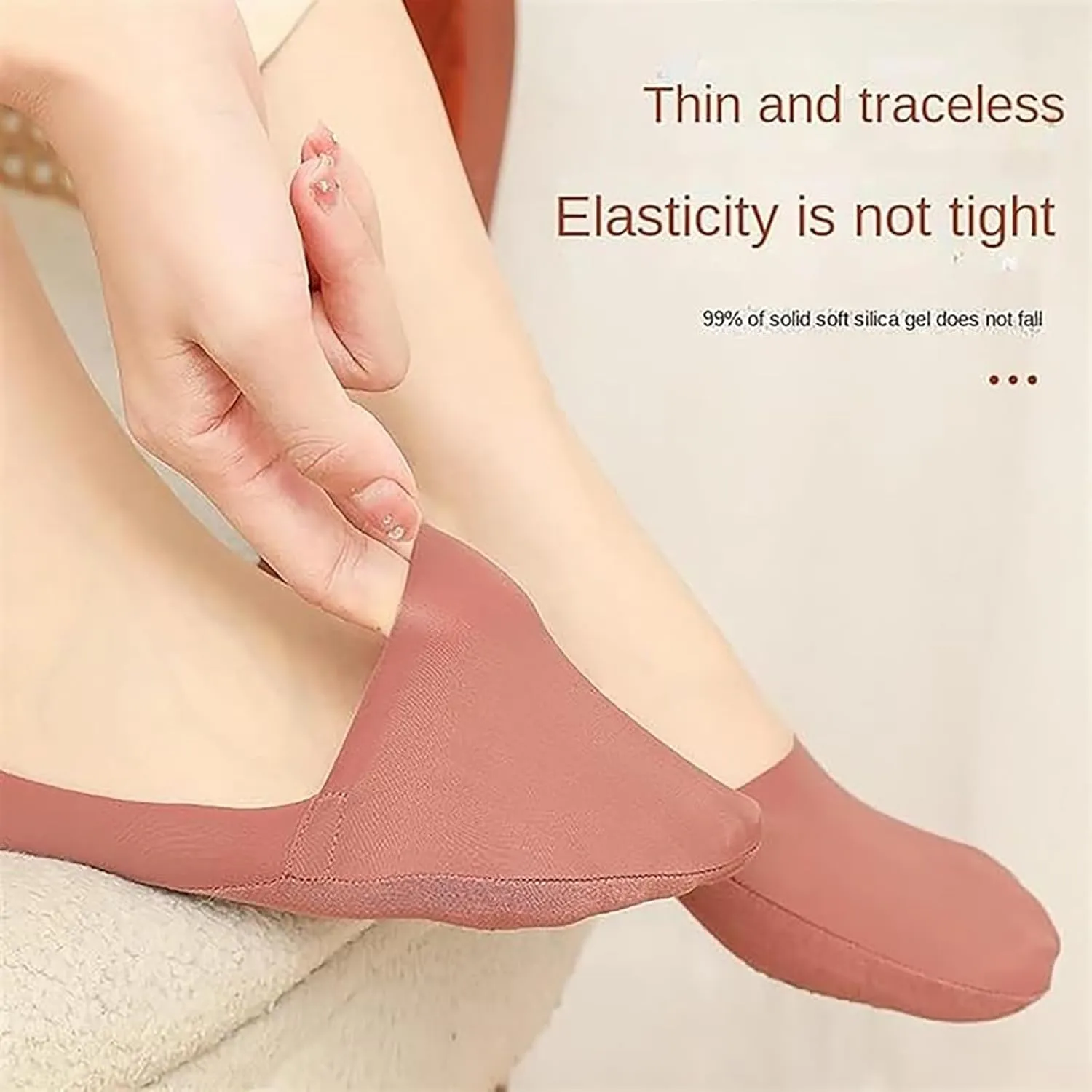 Petition Thin No Show Socks Womens, Petition Socks,Non Slip No Show Socks,Lightweight 6 Pairs