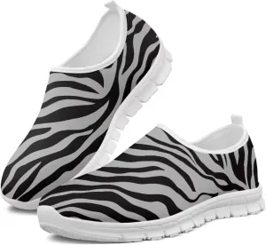 Pop Leopard Print Slip on Shoes Women Low Top Casual Mesh Shoes with Arch Support Insole Business Work Outdoor Sneaker
