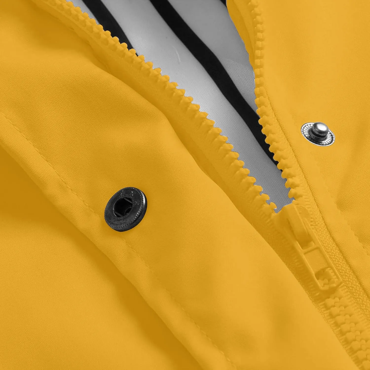 Rain Jacket Women Waterproof with Hood Raincoat Lightweight Lined Long Sleeve Coats Plus Size