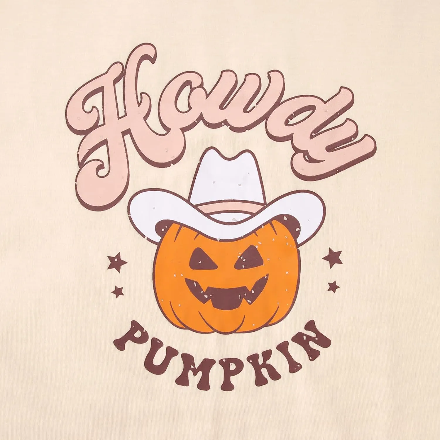 Ritatte Howdy Pumpkin Halloween Shirt Women Cute Western Country Cowgirl T-Shirt Short Sleeve Casual Oversized Tee Top
