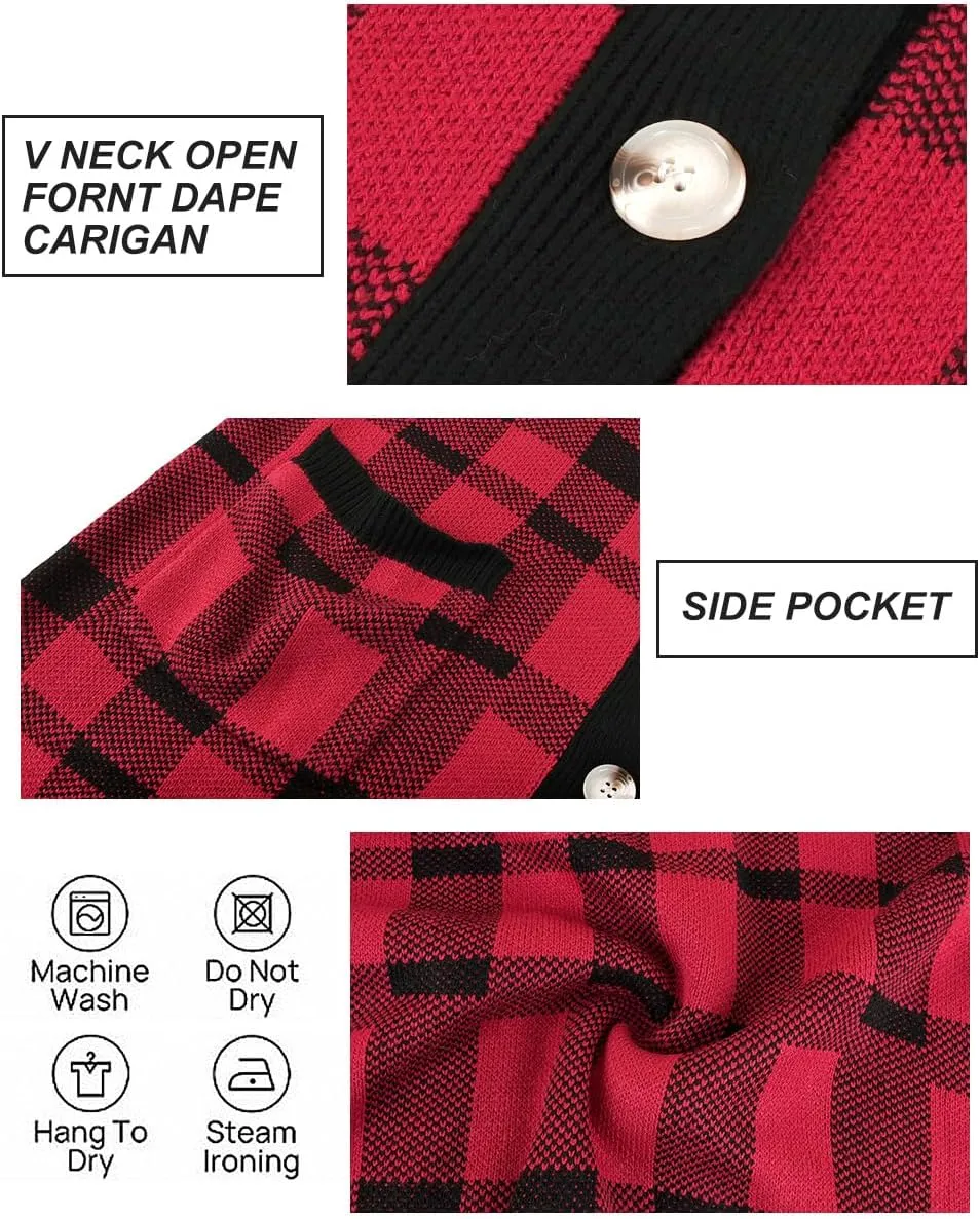 RITERA Womens Plus Size Cardigans Sweatershirts Coat Open Front Button Up Long Sleeeve Oversize Winter Outfit XL-5XL