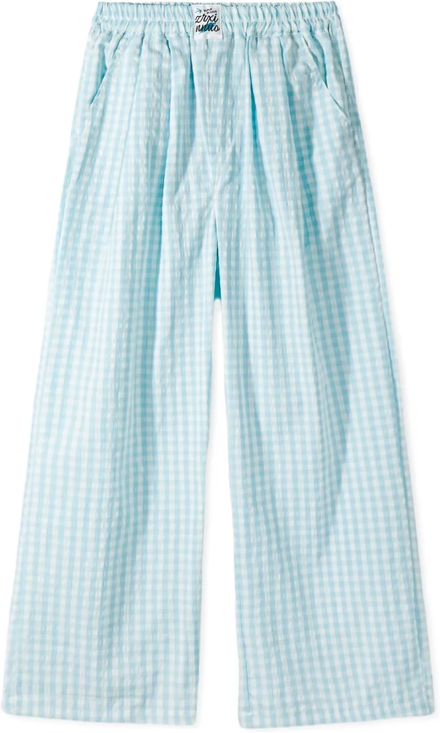 Rolanko Girls Wide Leg Pants Flowy Loose Fit Palazzo Pants for Girls Kids Linen Trousers Casual Beach 6-14Y