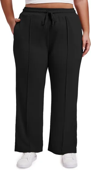 SEKINO Women's Plus Size Wide Straight Leg Pants High Waisted Business Casual Work Pants Trousers with Pockets Drawstring