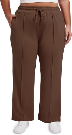 SEKINO Women's Plus Size Wide Straight Leg Pants High Waisted Business Casual Work Pants Trousers with Pockets Drawstring