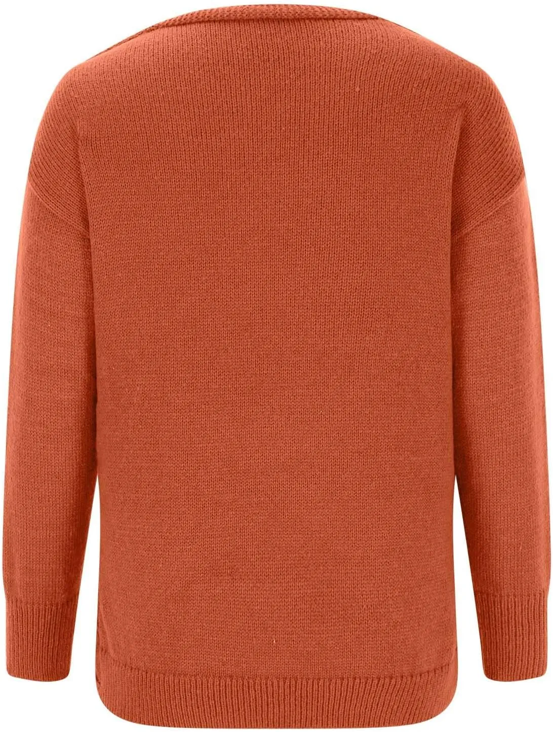 Sexy Sweaters for Women 2024 Drop Shoulder Long Sleeve Wrap Cross V Neck Jumper Tops Cable Knit Pullover Sweater