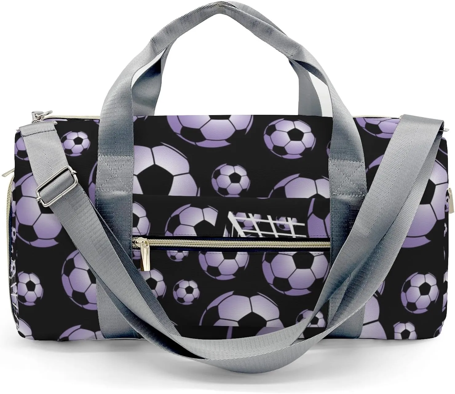 Soccer Ball Player Number Name Travel Duffel Bag Large Foldable Waterproof Overnight Bag for Beach Swim Bags Pool Sports Gym