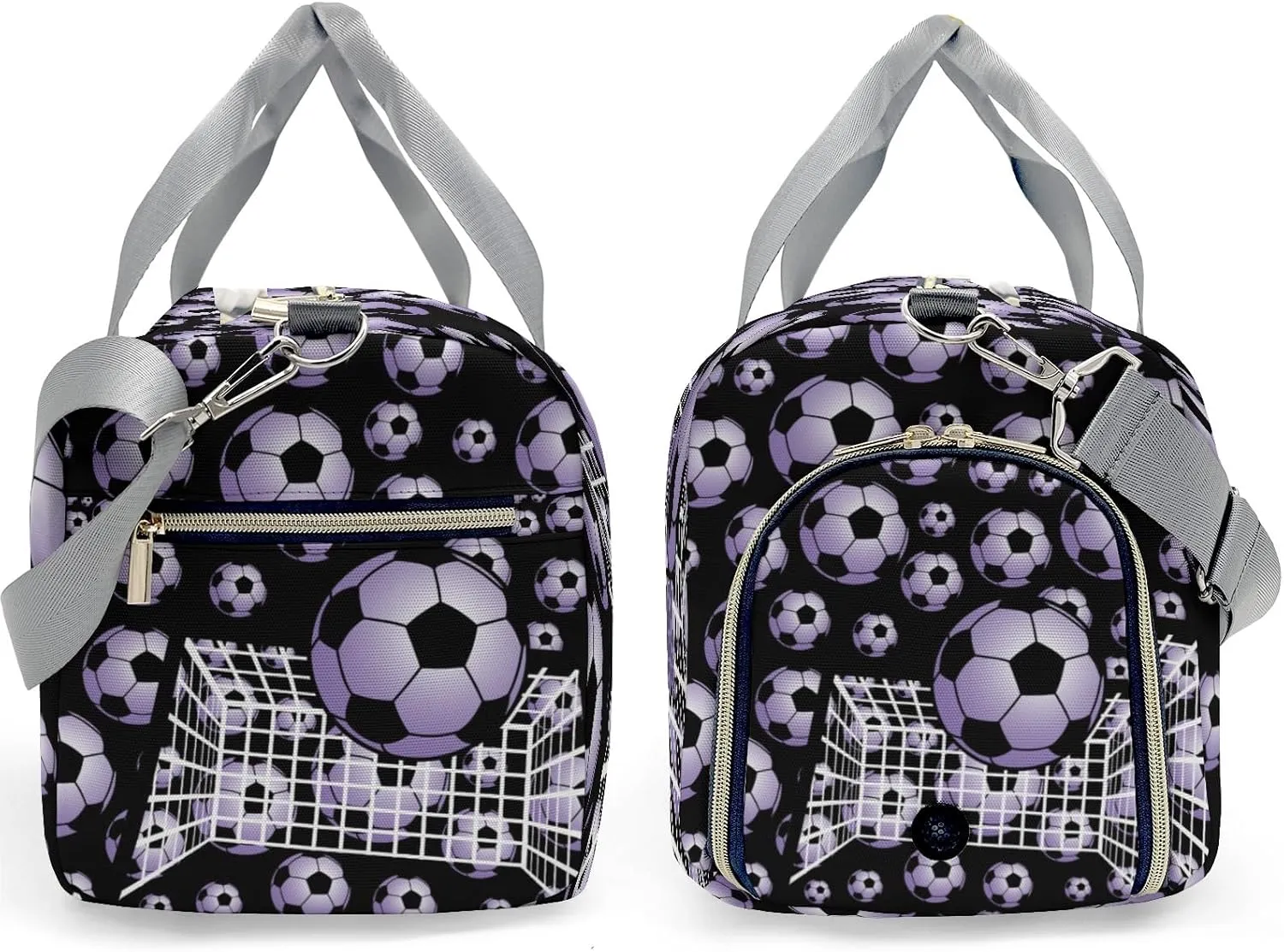 Soccer Ball Player Number Name Travel Duffel Bag Large Foldable Waterproof Overnight Bag for Beach Swim Bags Pool Sports Gym