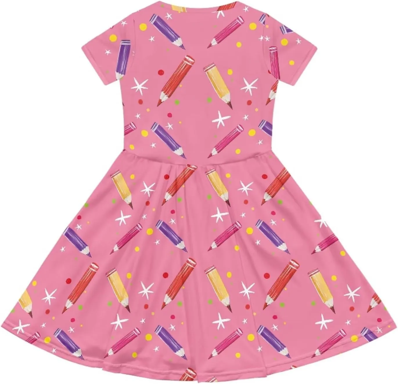 Summer Knee-Length Dresses for Girls 2-14 Years Old Machine Washable and Wrinkle-Resistant