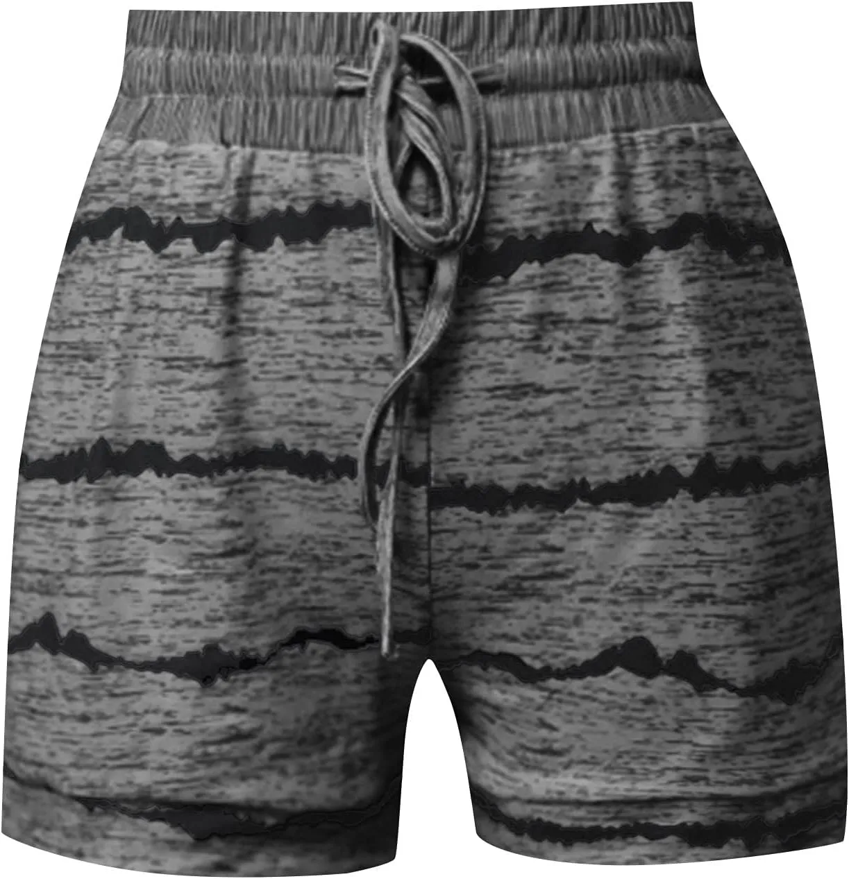 Summer Shorts for Women Trendy Print Yoga Pants Casual Loose Elastic Drawstring Trousers Beach Shorts Pockets