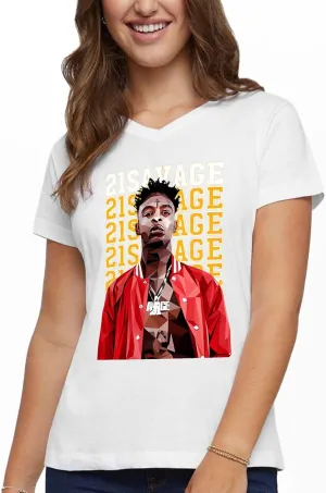 T-Shirts Women's Cotton Slim-Fit Short-Sleeve V-Neck T-Shirt Womens Basic Tees Fashion Tops Casual Comfy Trendy Tees