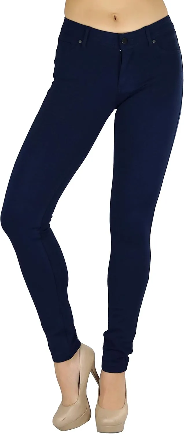 ToBeInStyle Women's Elastic Skinny Jean Pants w/Zipper & Pockets