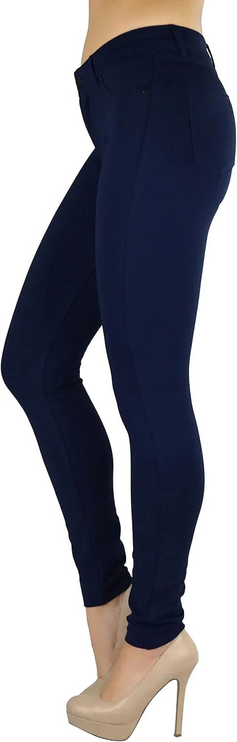 ToBeInStyle Women's Elastic Skinny Jean Pants w/Zipper & Pockets