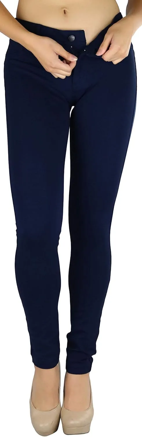 ToBeInStyle Women's Elastic Skinny Jean Pants w/Zipper & Pockets
