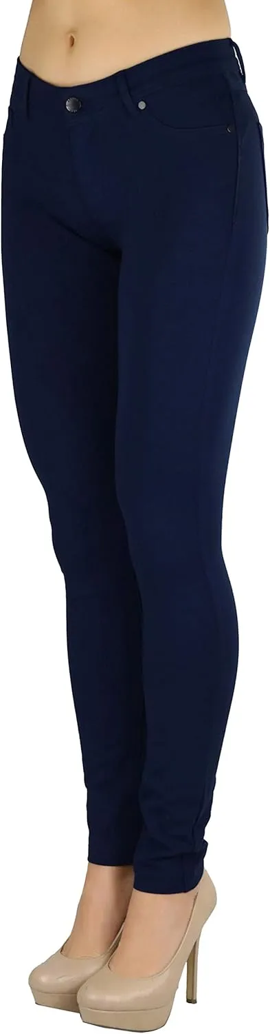 ToBeInStyle Women's Elastic Skinny Jean Pants w/Zipper & Pockets