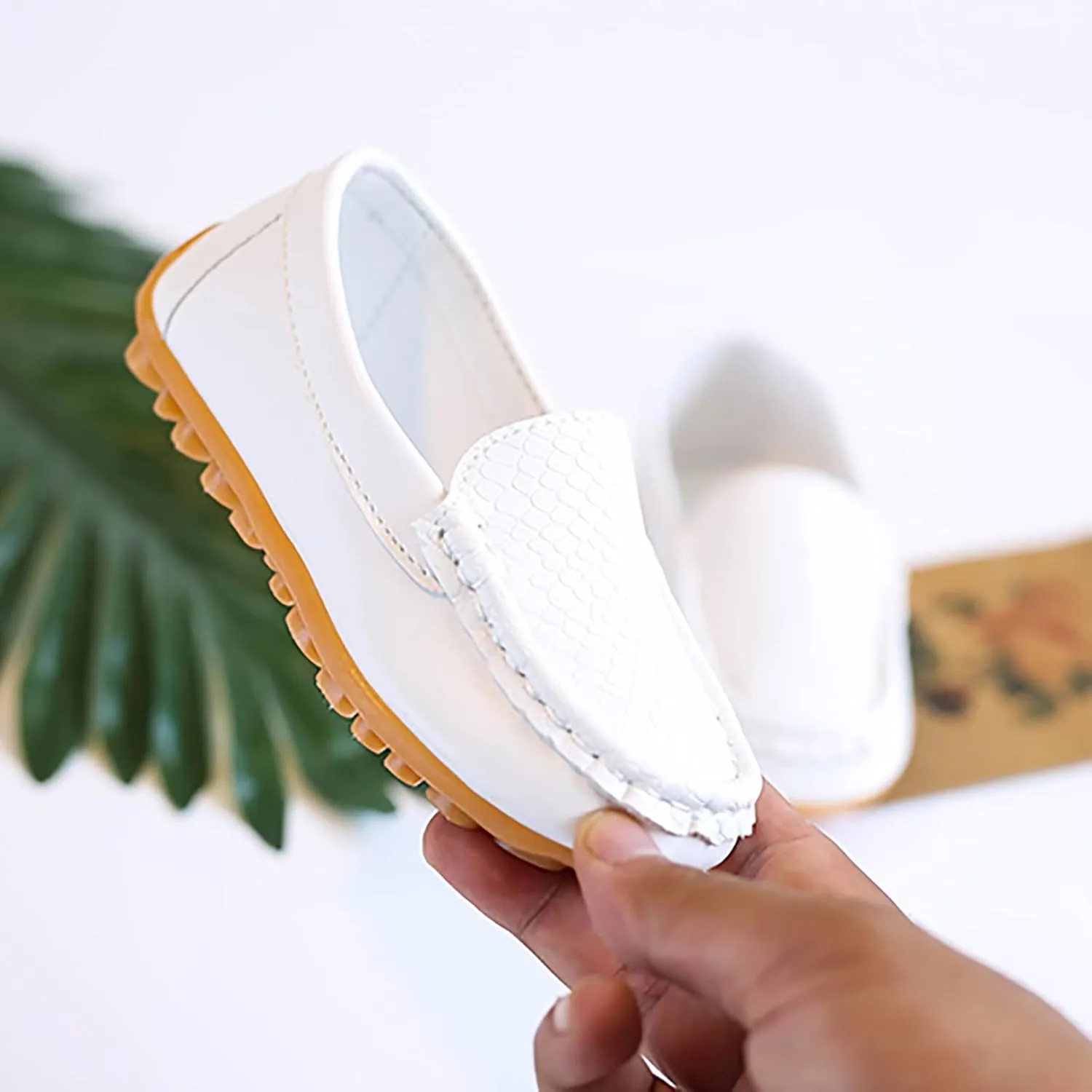Toddler Boys Girls Soft Slip On Loafers Dress Flat Shoes Casual Dress Shoes for Toddler Big Kids Birthday Gift