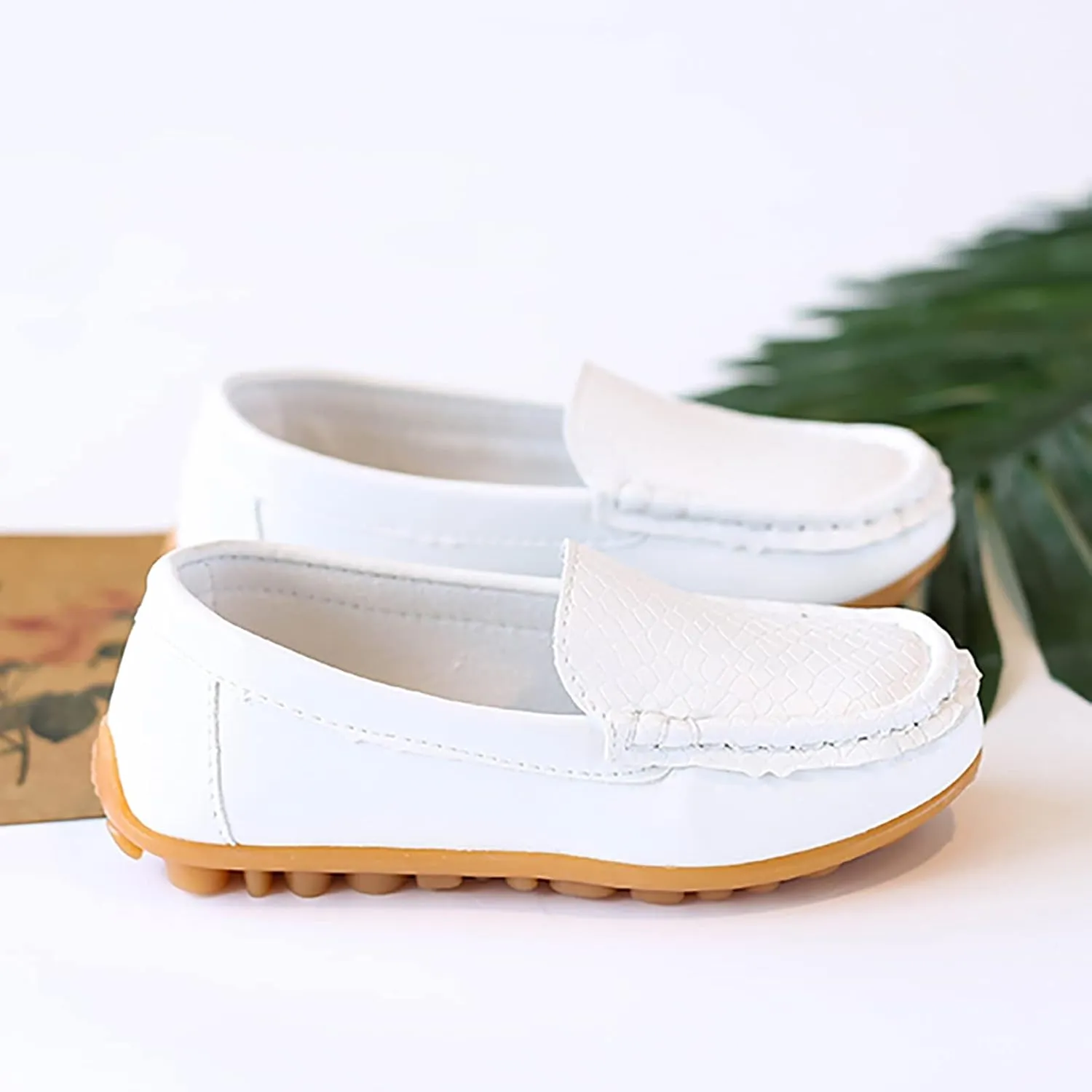 Toddler Boys Girls Soft Slip On Loafers Dress Flat Shoes Casual Dress Shoes for Toddler Big Kids Birthday Gift