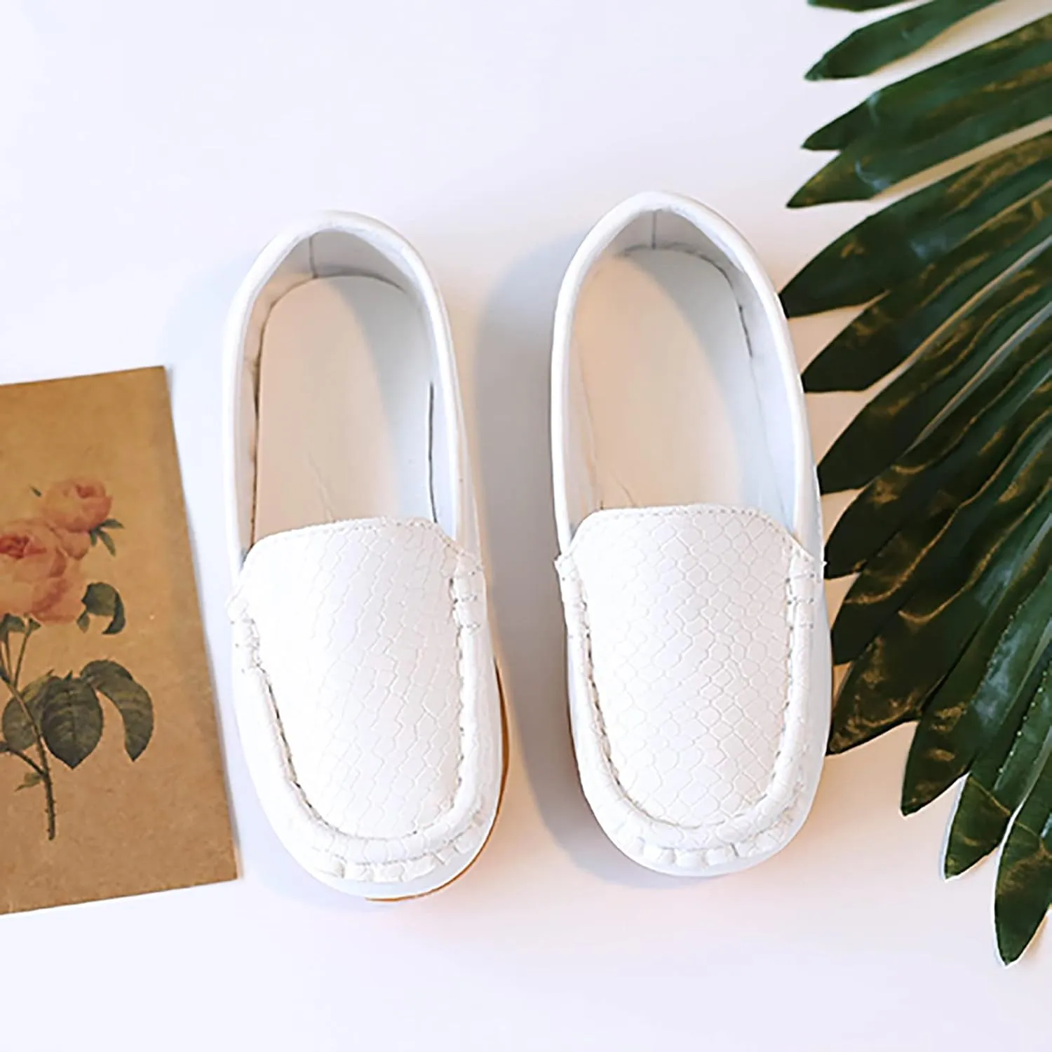 Toddler Boys Girls Soft Slip On Loafers Dress Flat Shoes Casual Dress Shoes for Toddler Big Kids Birthday Gift
