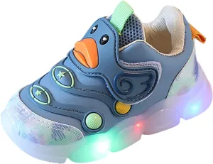 Toddler Girls Light Up Shoes Sports Shoes 1 3Years Baby Boys Led Light Luminous Running Sport Boots Shoes Gift (B-1, 3-3.5 Years Toddler)