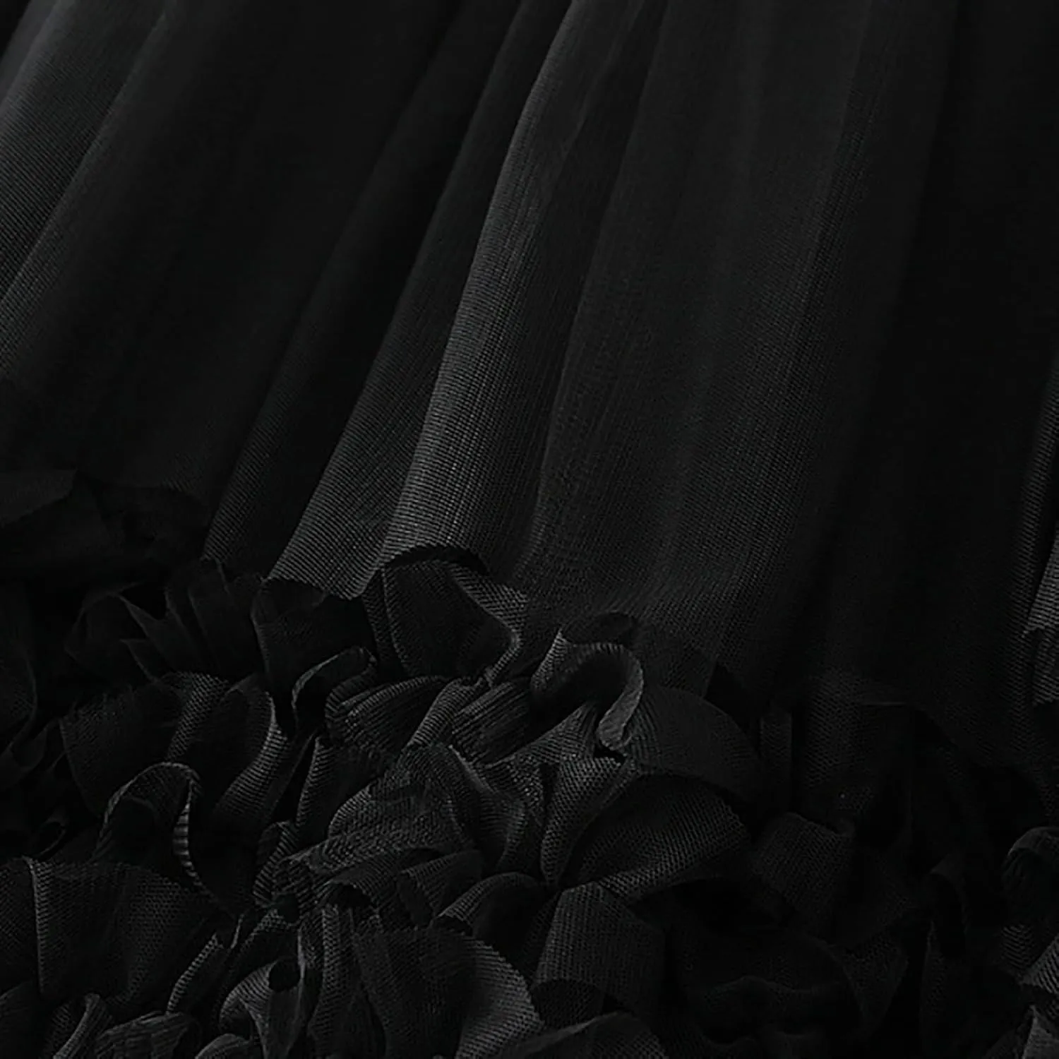 Tulle Skirts for Women Fairy Tutu Tiered Elastic Waist A Line Midi Skirt Casual Ruffles Layered Mesh Party Long Skirts