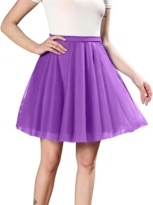 Tulle Skirts for Women Mesh Tutu Skirt Tulle Skirt Women's A-Line Skirt Knee Length Tutu Skirt Summer Skirts for Women