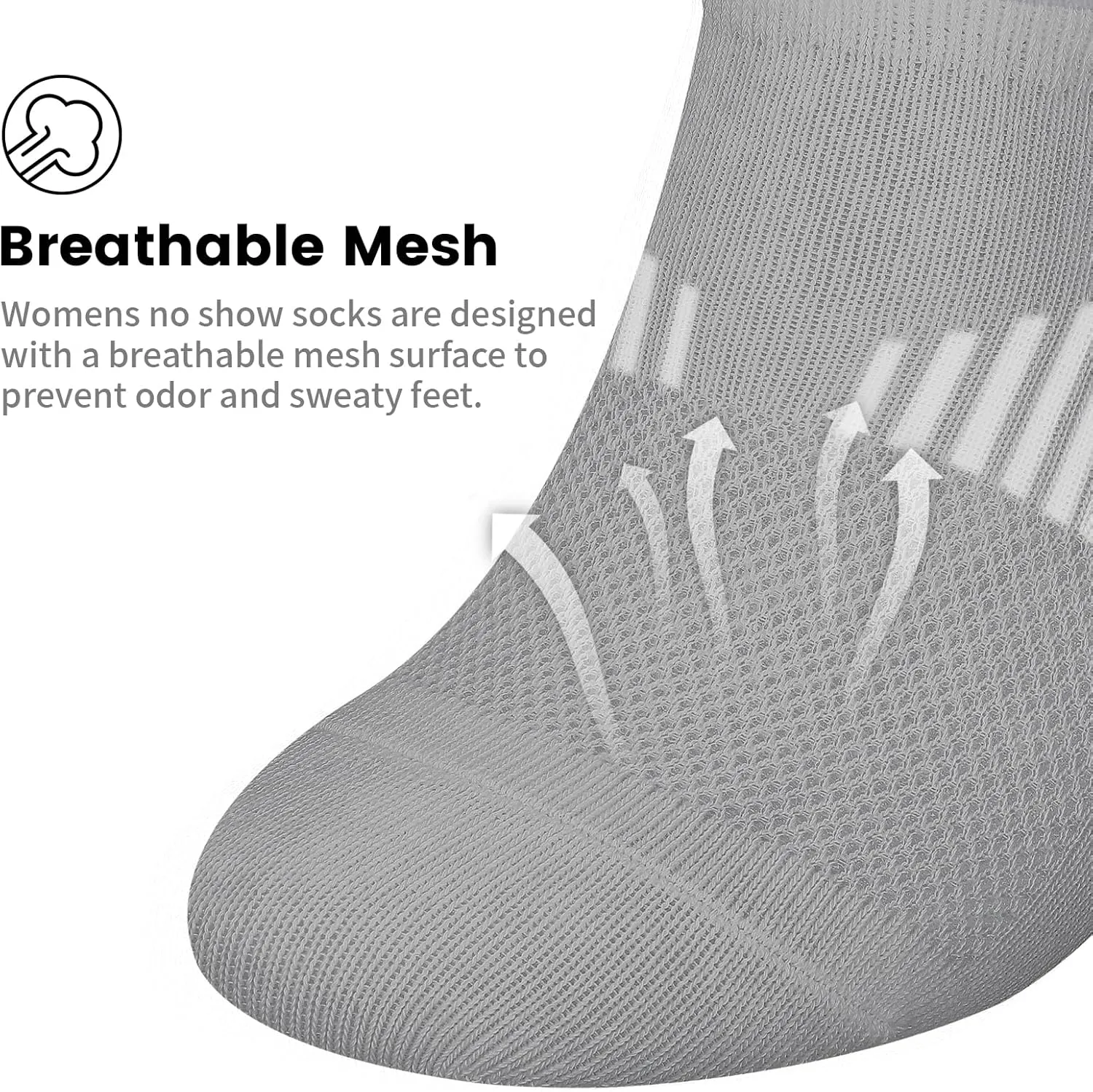 wernies No Show Socks Womens 8 Pairs, Ankle Non Slip Low Short Invisible Thin Liner Socks