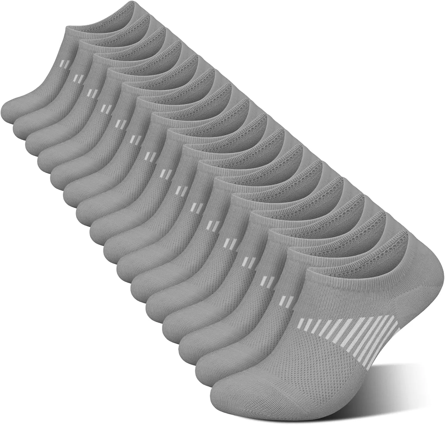 wernies No Show Socks Womens 8 Pairs, Ankle Non Slip Low Short Invisible Thin Liner Socks