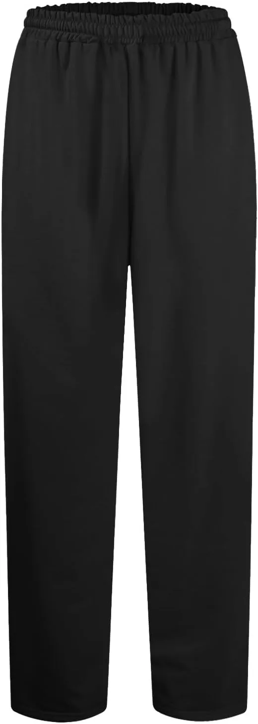 Wide Leg Sweatpants Women High Waisted Linen Pants Drawstring Workout Baggy Sweatpants Comfy Lounge Pants with Pocket