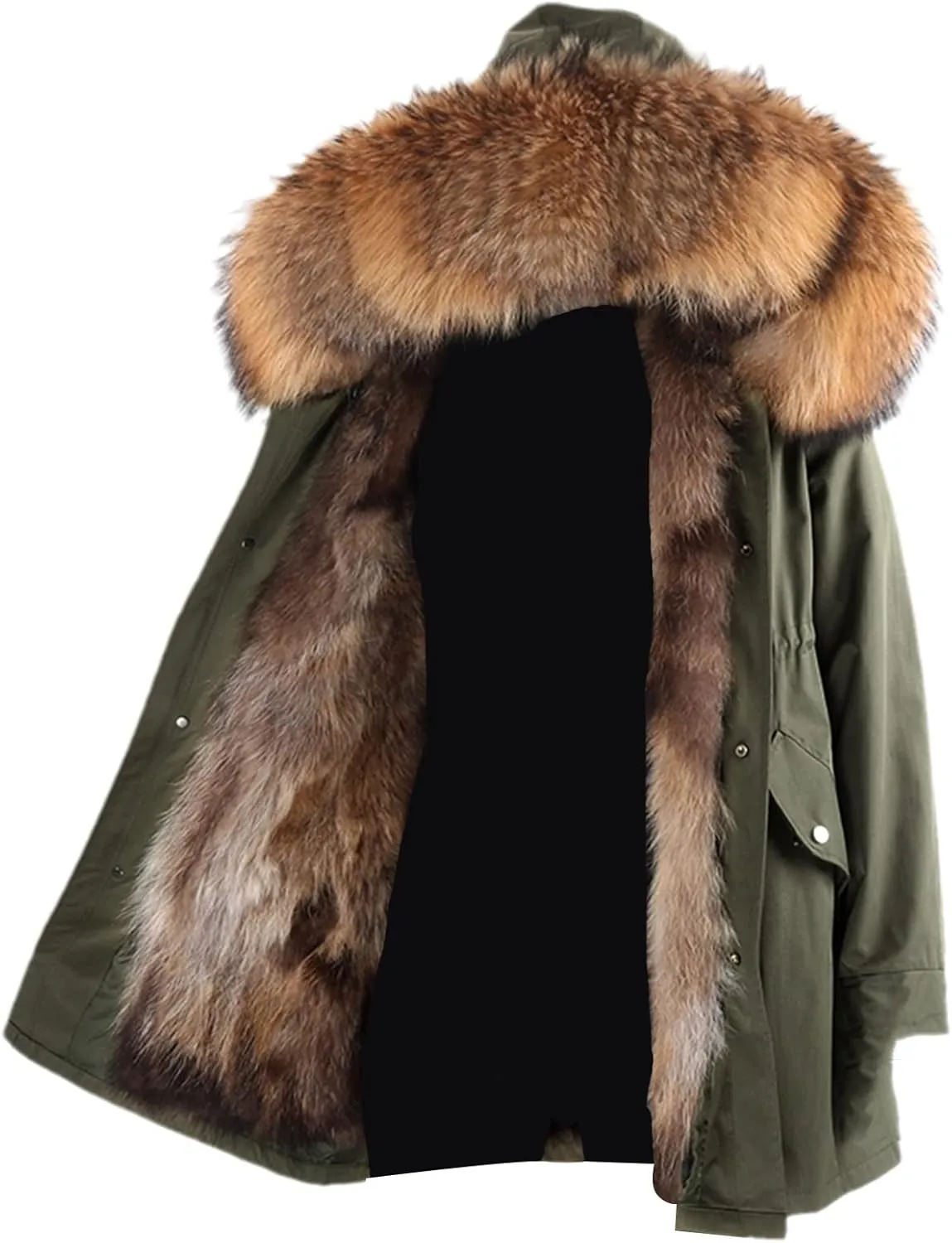 Winter Men's Casual Long Jacket Coat Fur Collar Hooded Jacket Thick Warm Parka Fashion Streetwear