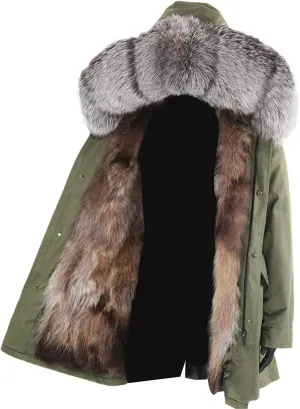 Winter Men's Casual Long Jacket Coat Fur Collar Hooded Jacket Thick Warm Parka Fashion Streetwear