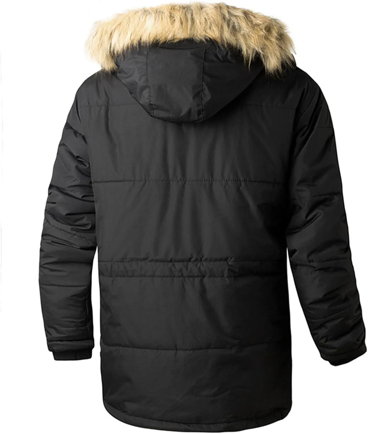 Winter Thickened Parka Men's Fleece Hooded Jacket Casual Fashion Windproof Warm Jacket
