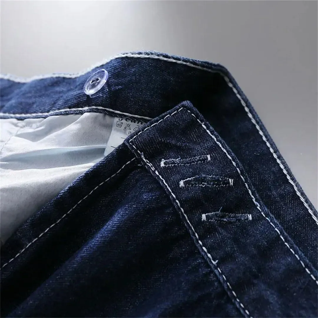 Women Irregular Pleated Baggy Casual High Loose A-Lined Jean Skirts