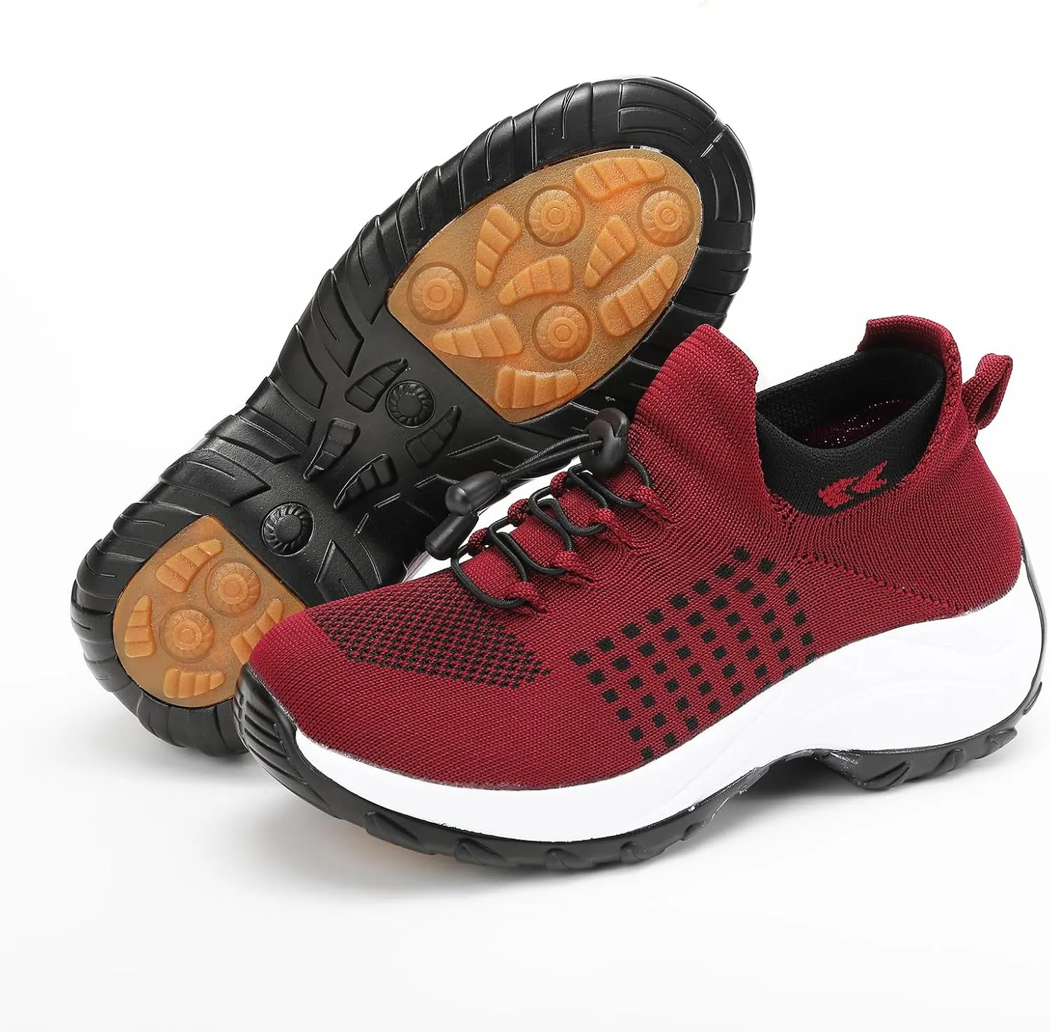 Women Orthopedic Sneakers Slip On for Walking, Breathable Comfortable, Thick Bottom Air Cushion, Non Slip for Gym, Casual Ladies Athletic Shoe