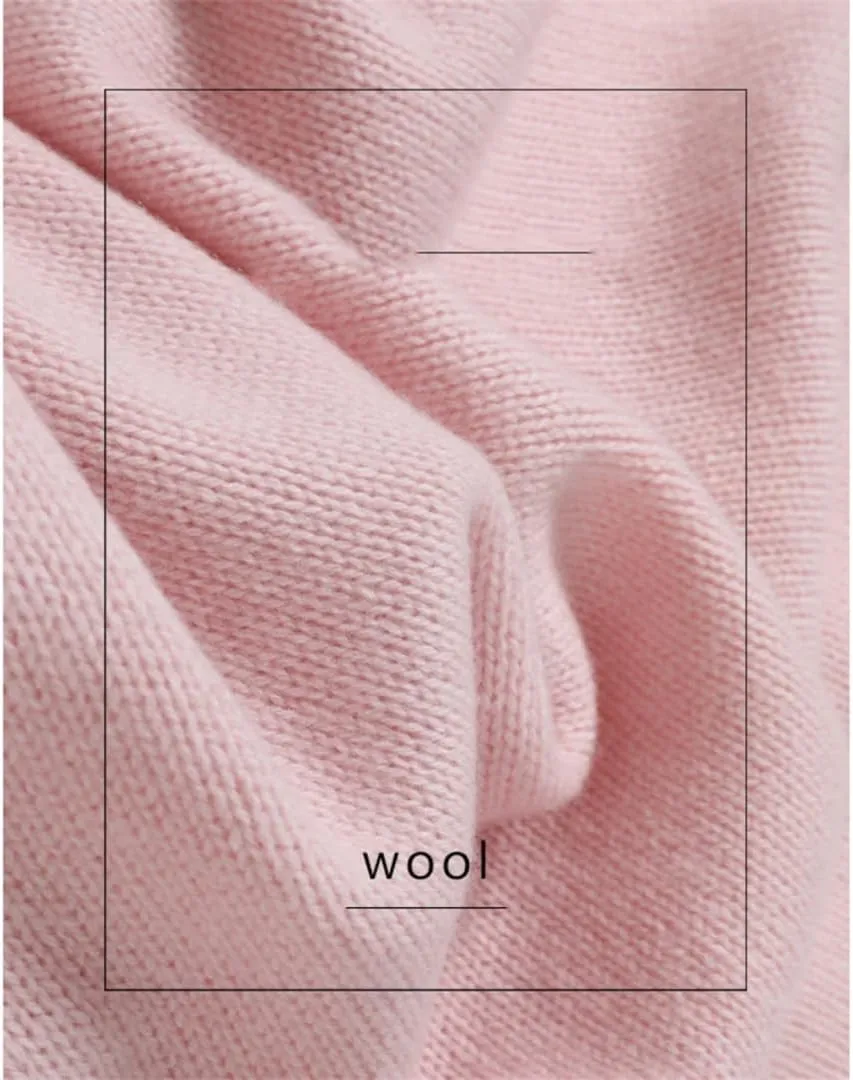 Women Turtleneck Pullover Wool Top Sweater Winter Oversized
