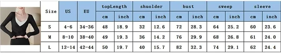 Women Y2k Cross Wrap Crop Top Long Sleeve Deep V Neck Slim Fit T-Shirt Coquette Yoga Workout Blouse