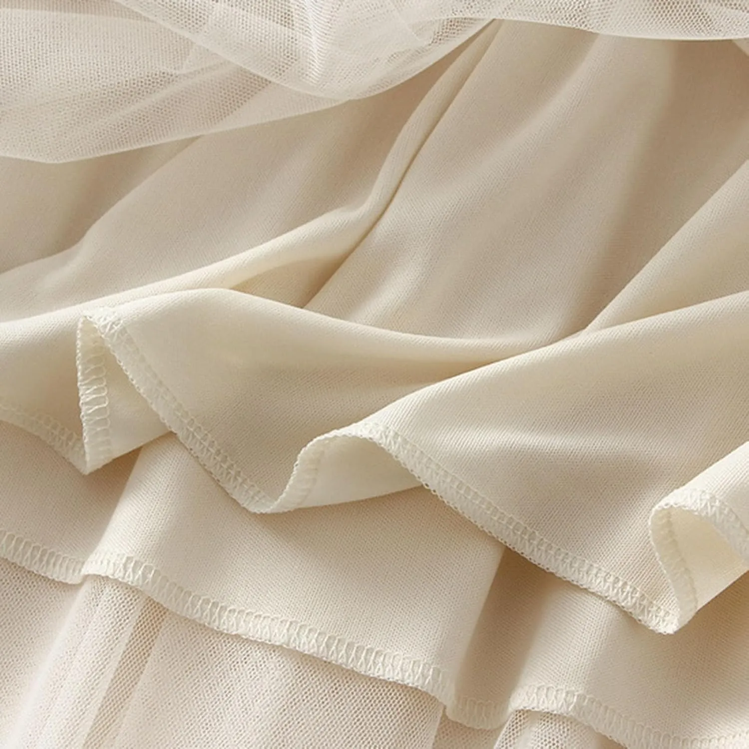 Women's A-Line Bow Elastic Waist Midi Skirt Fairy Flowy Tulle Pleated Tiered Party Long Skirts