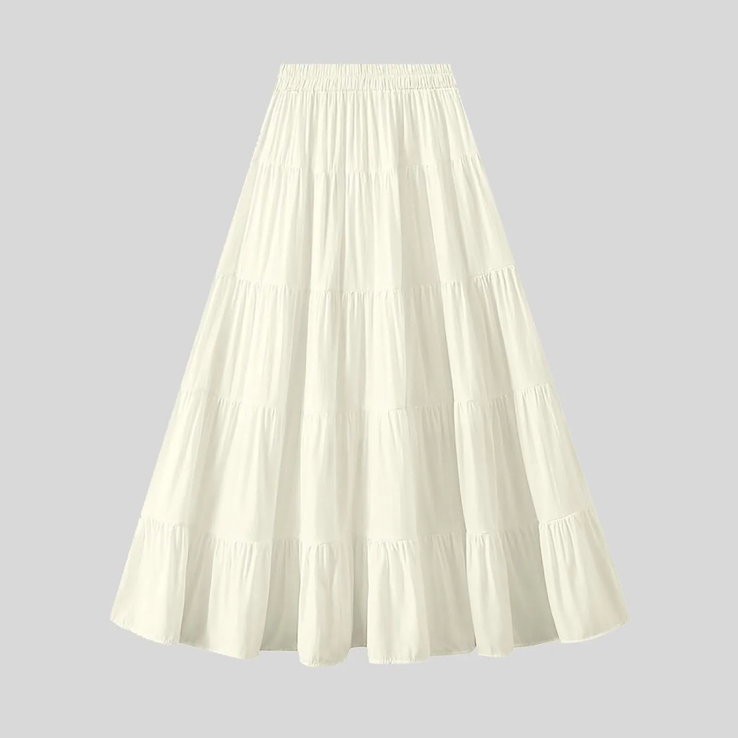 Women's A-Line Bow Elastic Waist Midi Skirt Fairy Flowy Tulle Pleated Tiered Party Long Skirts