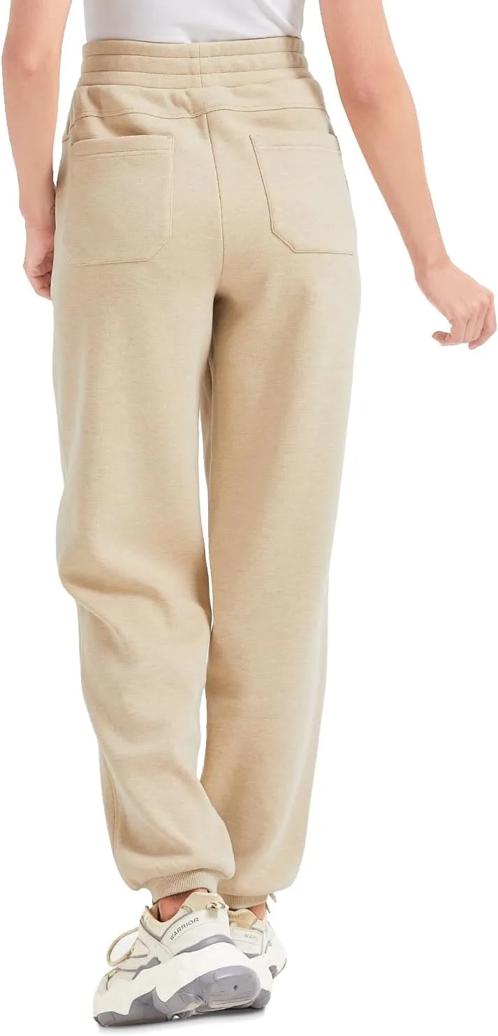 Womens Fleece Lined Sweatpants High Waisted Casual Baggy Sweatpants with Pockets Winter Thermal Jogger Pants